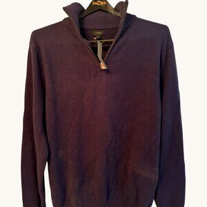 NWT J Crew Quarter-Zip Size Medium Dark Navy Blue